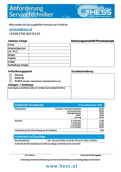 Serviceanforderung